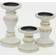 Litton Lane White Wood Candle Holder Candle Holder 3pcs