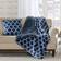 Madison Park Ogee Blankets Blue (177.8x152.4cm)