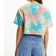 Tommy Hilfiger Tjw Oversized Crop Tiedye College Top - Tie Dye Multi