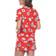 White Mark Short Sleeve 2-Piece Floral Pajama Set - Red