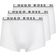 HUGO BOSS Stretch Cotton Trunks with Logo Waistbands 3-pack - White