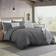 Swift Home Moselle Ruched Waffle Duvet Cover Grey (233.68x223.52cm)