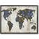 Stupell Industries World Map Design Framed Art 76.2x61cm