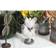 White Polystone Farmhouse Sculpture Rooster Figurine 30.5cm