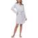 White Mark Striped Pajama & Robe 3-Piece Set - Grey