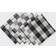 Design Imports Buffalo Cloth Napkin White, Black (50.8x50.8)