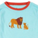 Leveret Zoo Animals Cotton Pajamas - Lion Light Blue