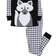 Leveret Animal Face Cotton Pajamas - Fox Face White