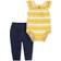 Carter's 2-Piece Striped Tank Bodysuit Pant Set - Yellow/Navy