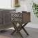 Leick Home Mirrored Filigree Bedside Table 15.5x22"