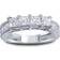 Pompeii3 Princess Cut Diamond Wedding Anniversary Ring - Silver/Diamonds