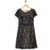 Shani Laser Cutting Fit and Flare Dress - Black/Nude