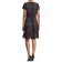 Shani Laser Cutting Fit and Flare Dress - Black/Nude