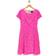 Shani Laser Cutting Fit and Flare Dress - Hot Pink/Nude