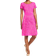 Shani Laser Cutting Fit and Flare Dress - Hot Pink/Nude