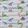 My World Kids Dino Tracks Bedspread Multicolour (218.44x172.72cm)