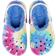 Crocs Kid's Classic Lined Tie-dye Graphic - Powder Blue/Multi