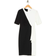 Calvin Klein Colorblock Side Tie Sheath Dress - Black/White