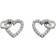 Hot Diamonds Togetherness Open Heart Earrings - Silver/Diamonds