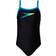 Speedo Boom Placement Thin Strap Muscleback Swimsuit - Black/Blue