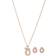 Fossil Stevie Classics Necklace and Earrings Set - Rose Gold/White/Transparent