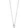 D For Diamond Cross Pendant Necklace - Silver/Transparent