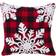 Saro Lifestyle Buffalo Snowflake Complete Decoration Pillows Red (45.72x45.72)