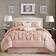 Madison Park Piedmont Ruched Bed Linen Pink (264.16x233.68)