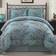 VCNY Home Leaf Bed Linen Brown, Blue (218.4x218.4)