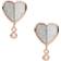 Fossil Flutter Hearts Vintage Glitz Earrings - Rose Gold/Silver/Transparent