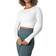 ICANIWILL Define Seamless LS Crop Top Women - White