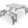 Deuba Aluminum Suitcase Camping Table - Silver