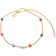 Christina Jewelry Carnelian and Moss Agate Bracelet - Gold/Multicolour