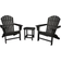 Polywood South Beach Adirondack Outdoor Lounge Set