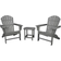 Polywood South Beach Adirondack Outdoor Lounge Set