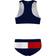 Tommy Hilfiger Colour-Blocked Crop Top Bikini Set - Desert Sky