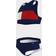 Tommy Hilfiger Colour-Blocked Crop Top Bikini Set - Desert Sky