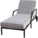 Linum Home Textiles Chaise Lounge Loose Sofa Cover Gray (259.08x81.28cm)