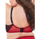 Oola Tonal Lace Underwired Bra - Red/Black