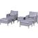 OutSunny 860-066V01 Outdoor Lounge Set, 1 Table incl. 2 Sofas