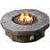 Teamson Home Round Stone Look Slate Effect Propane Gas Fire Pit