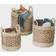 Honey Can Do Coastal 3 Piece Round Natural Weave Storage Baskets Set Basket 3pcs