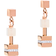 Coeur de Lion Geocube Earrings - Rose gold/Pink/Transparent