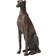 GlitzHome Sitting Grayhound Dog Statue