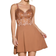 Cosabella Savona Curvy Chemise & G-String Set - Dark Copper/Camel