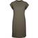 Build Your Brand Turtle Extended Shoulder Dress - Olive