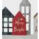 GlitzHome Metal & Wooden Christmas House Decor Decoration