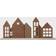 GlitzHome Metal & Wooden Christmas House Decor Decoration