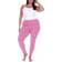 White Mark Women's Leopard Print Leggings Plus Size - Pink