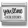 Nomination Classic You & Me Our Story Charm - Silver/Black